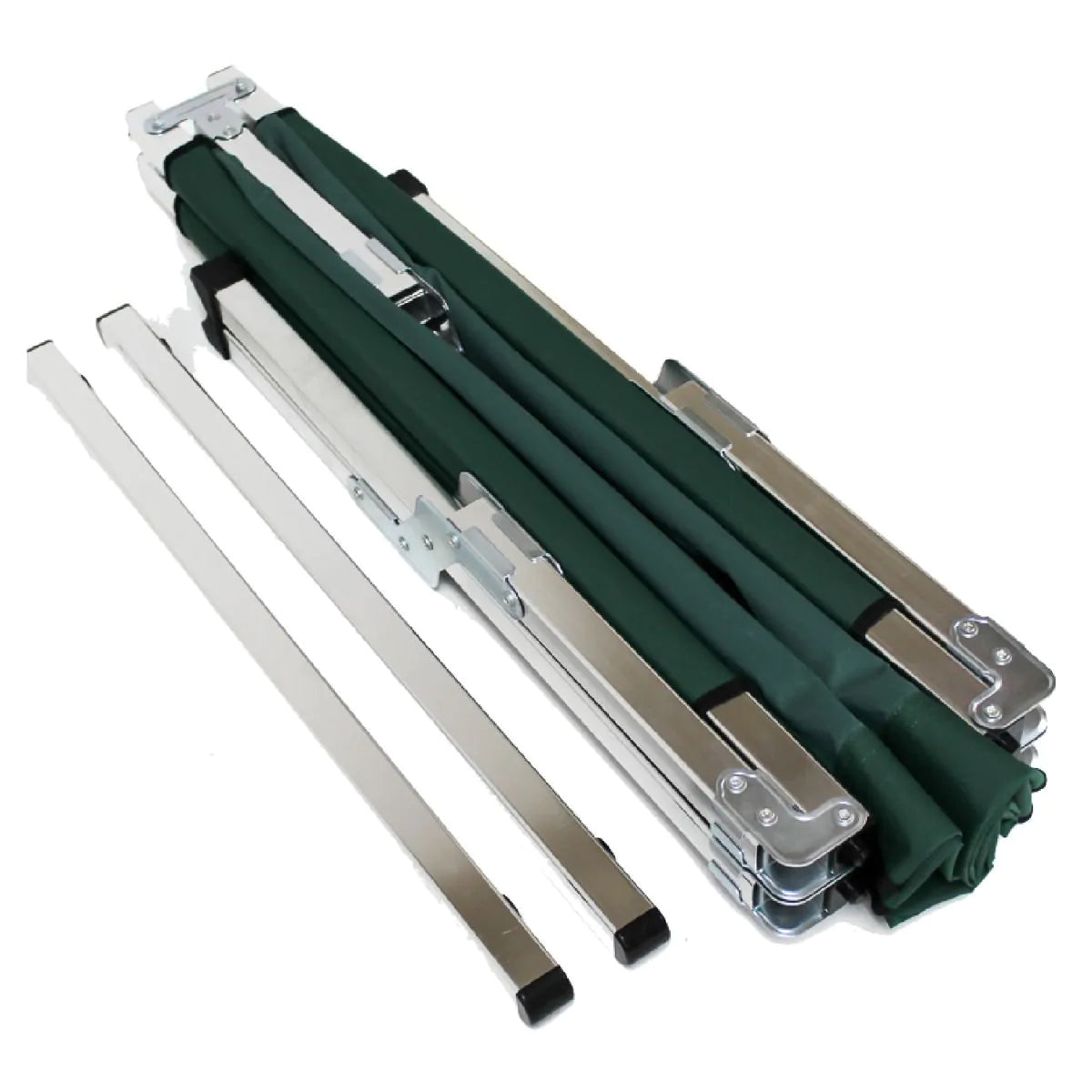 Kemp USA-Kemp USA Aluminum Military and Camping Portable Folding Cot Stretcher, Green-MedTech-1